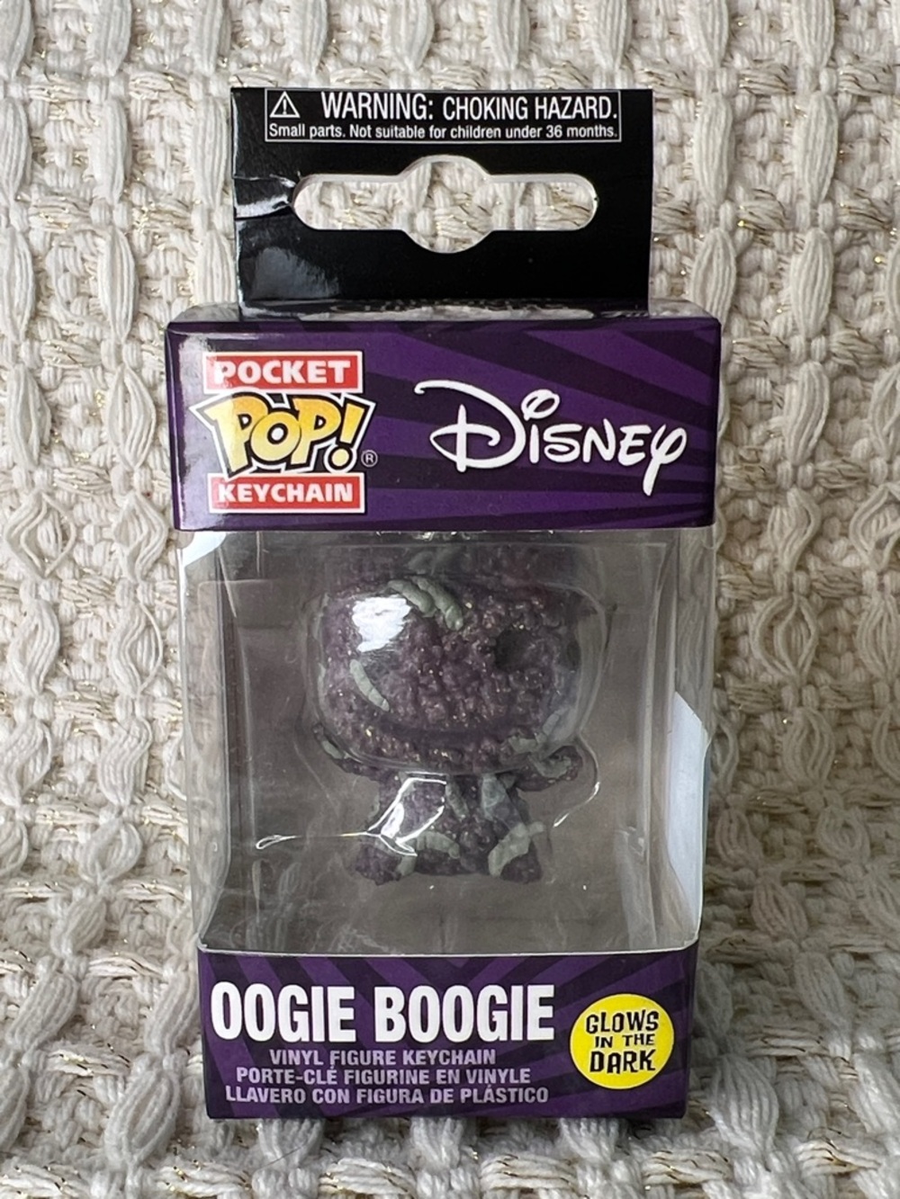 NWT Funko Disney Oogie Boogie Pocket Pop! Keychain Purple with Glow Green Bugs - Picture 5 of 10